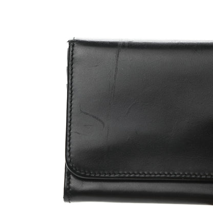 Prada City Calf Metal Continental Flap Wallet Black 10 of 12