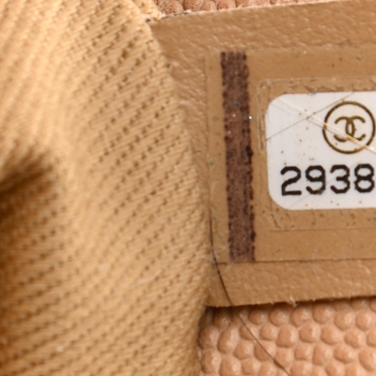 Caviar Lizard Embossed Quilted Small Coco Handle Flap Beige