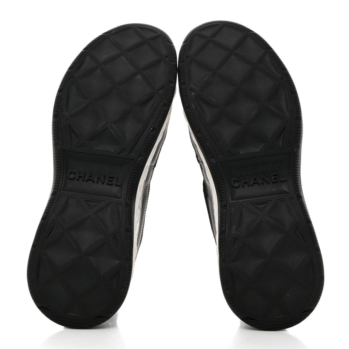 Velvet Calfskin Mixed Fibers CC Sneakers 39.5 Black