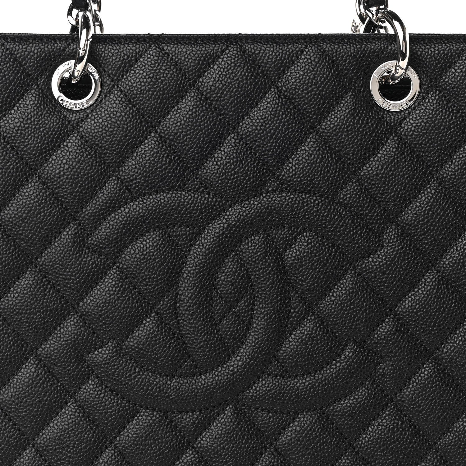 Chanel Caviar Quilted Grand Shopping Tote GST Black 8 of 10