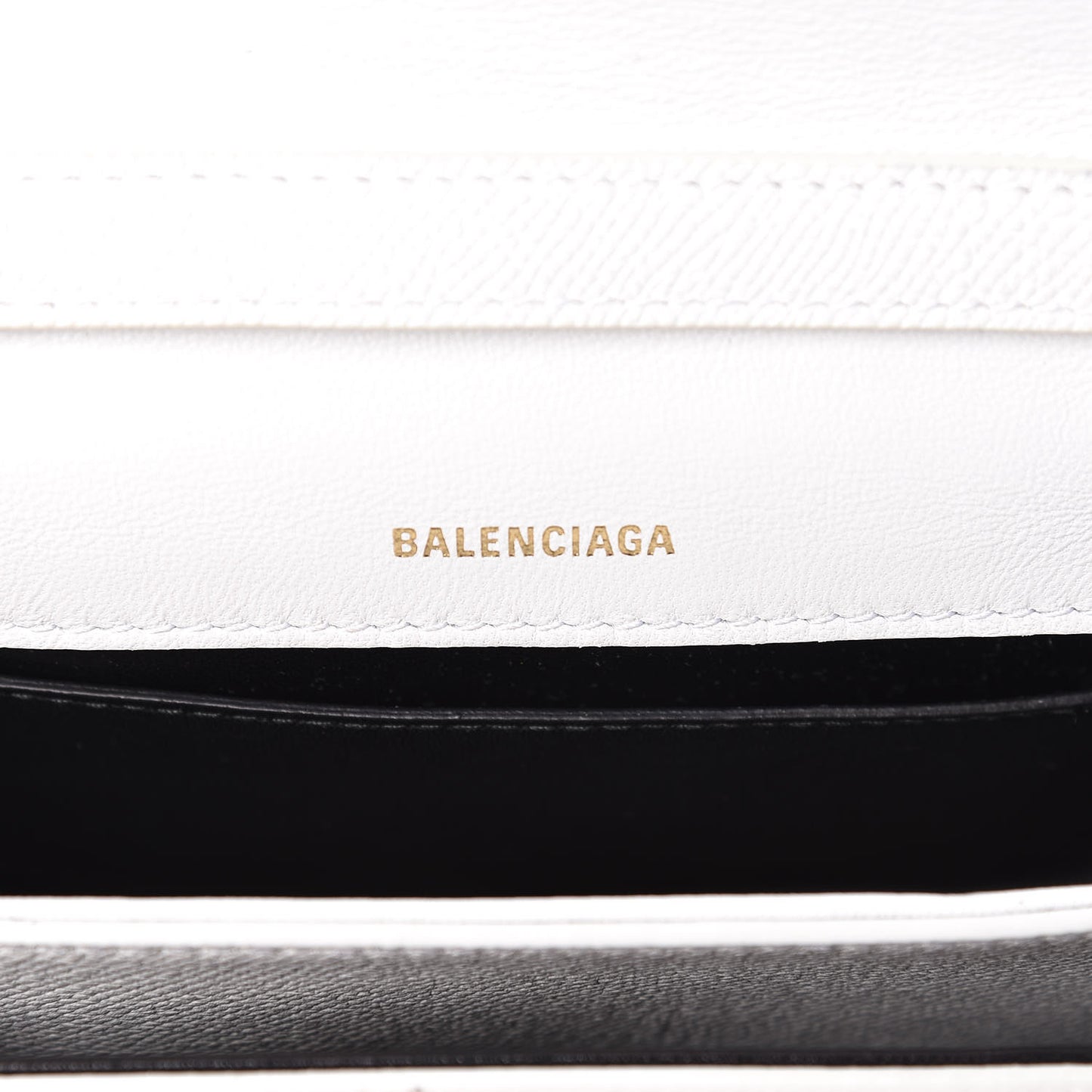 Grained Calfskin Logo Print Ville Day Bag XS White