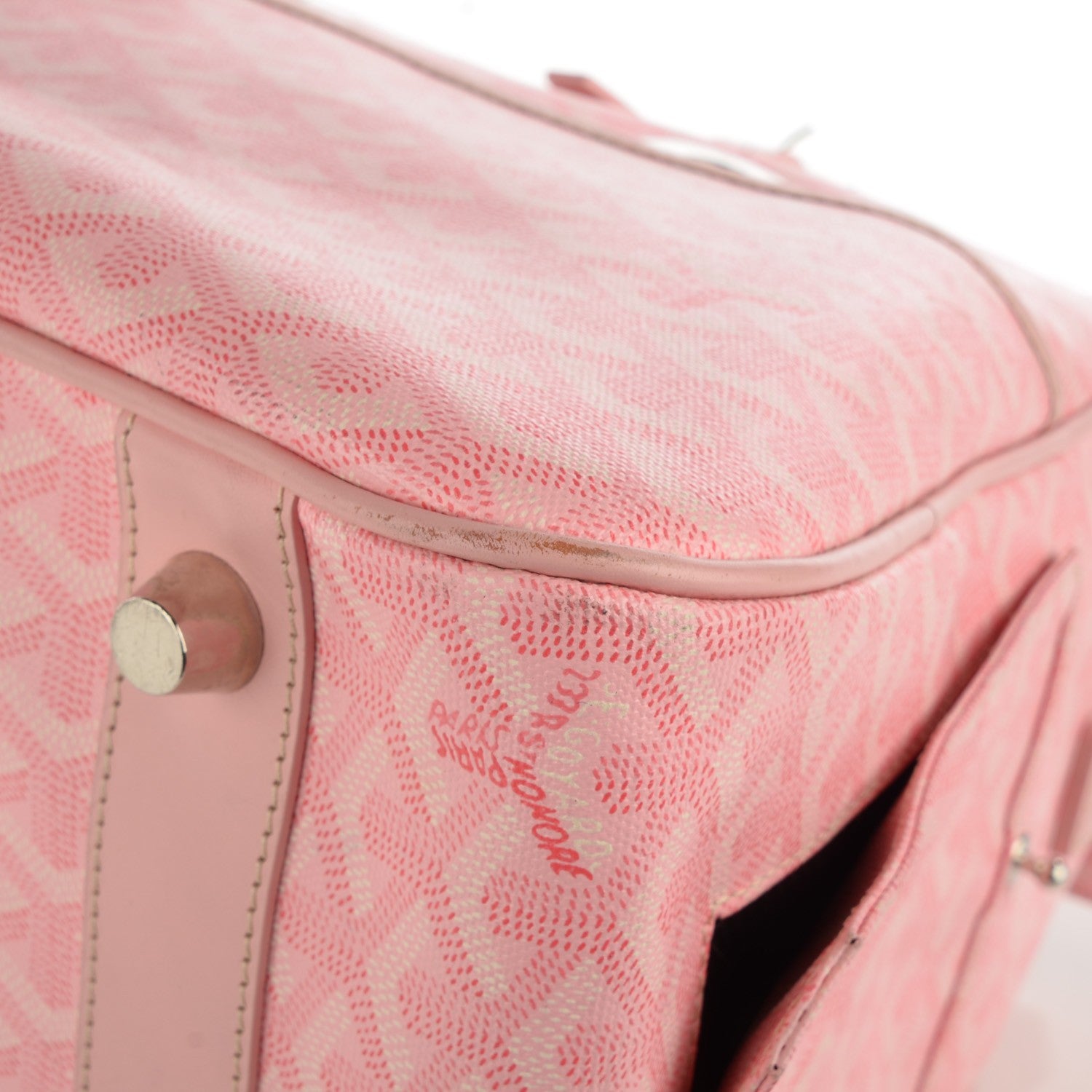 Goyard Goyardine Sac Hulot Pet Carrier PM Pink 6 of 9