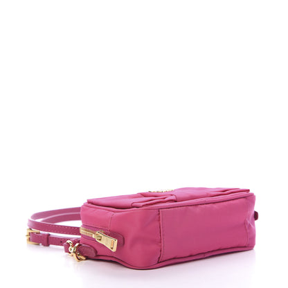 Prada Tessuto Nylon Bow Camera Bag Fuxia 3 of 10