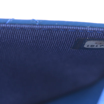Chanel Patent Quilted Wallet On Chain WOC Dark Blue 8 of 17