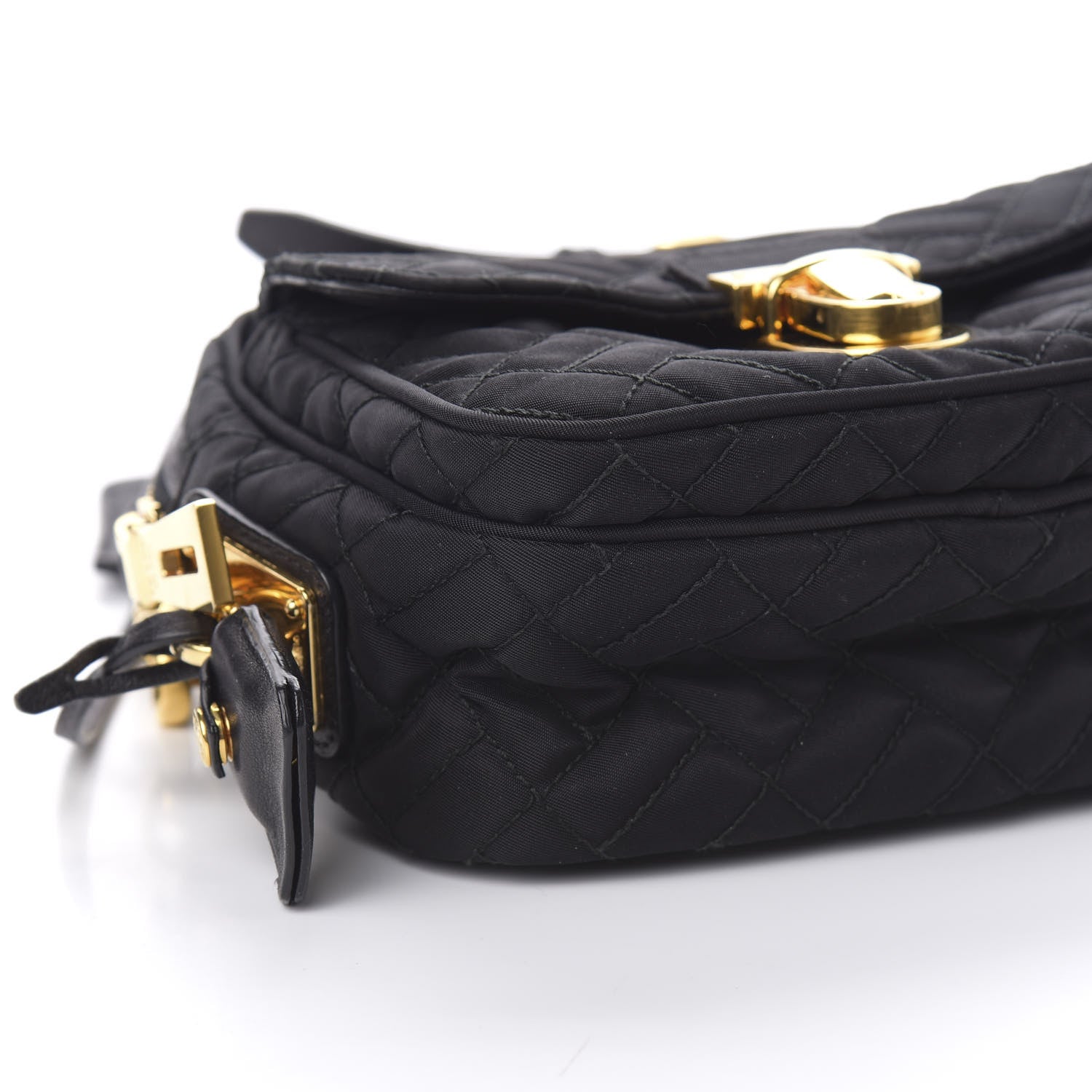 Prada Nylon Tessuto Impuntu Quilted Flap Black 7 of 9