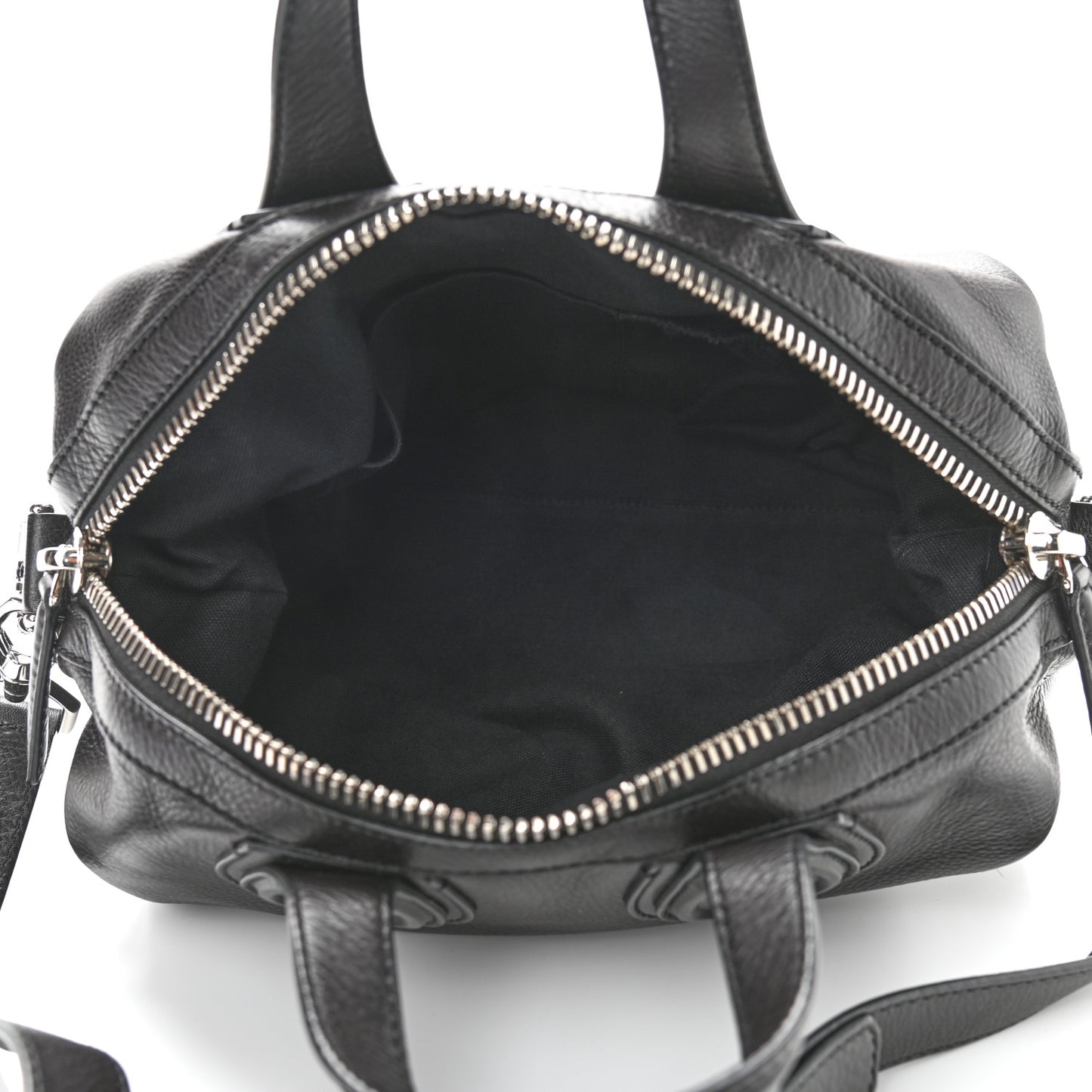 Pebbled Calfskin Small Nightingale Black