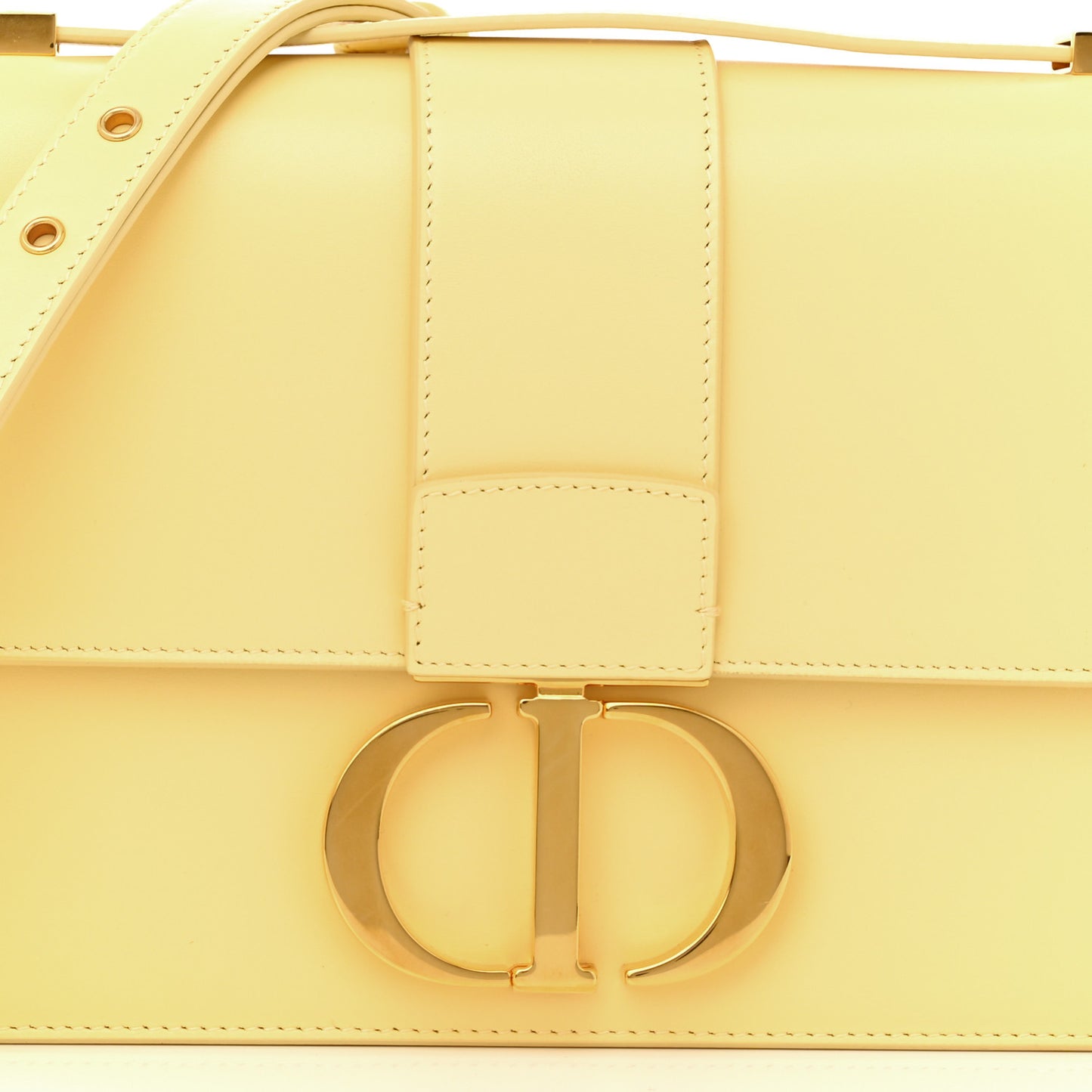 Calfskin 30 Montaigne Flap Bag Yellow