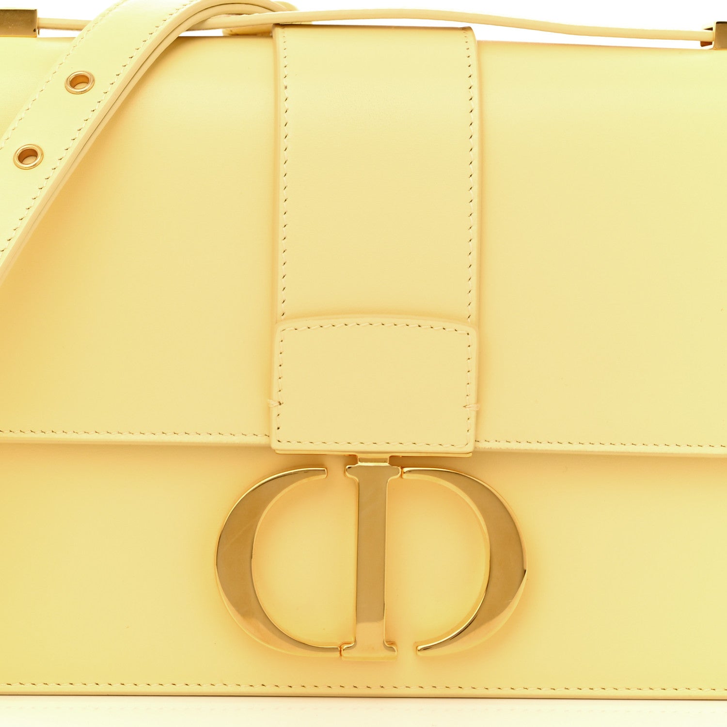 Christian Dior Calfskin 30 Montaigne Flap Bag Yellow 7 of 9