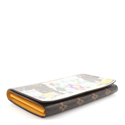 Louis Vuitton Monogram 2022 Christmas Animation Sarah Wallet Yellow 4 of 7