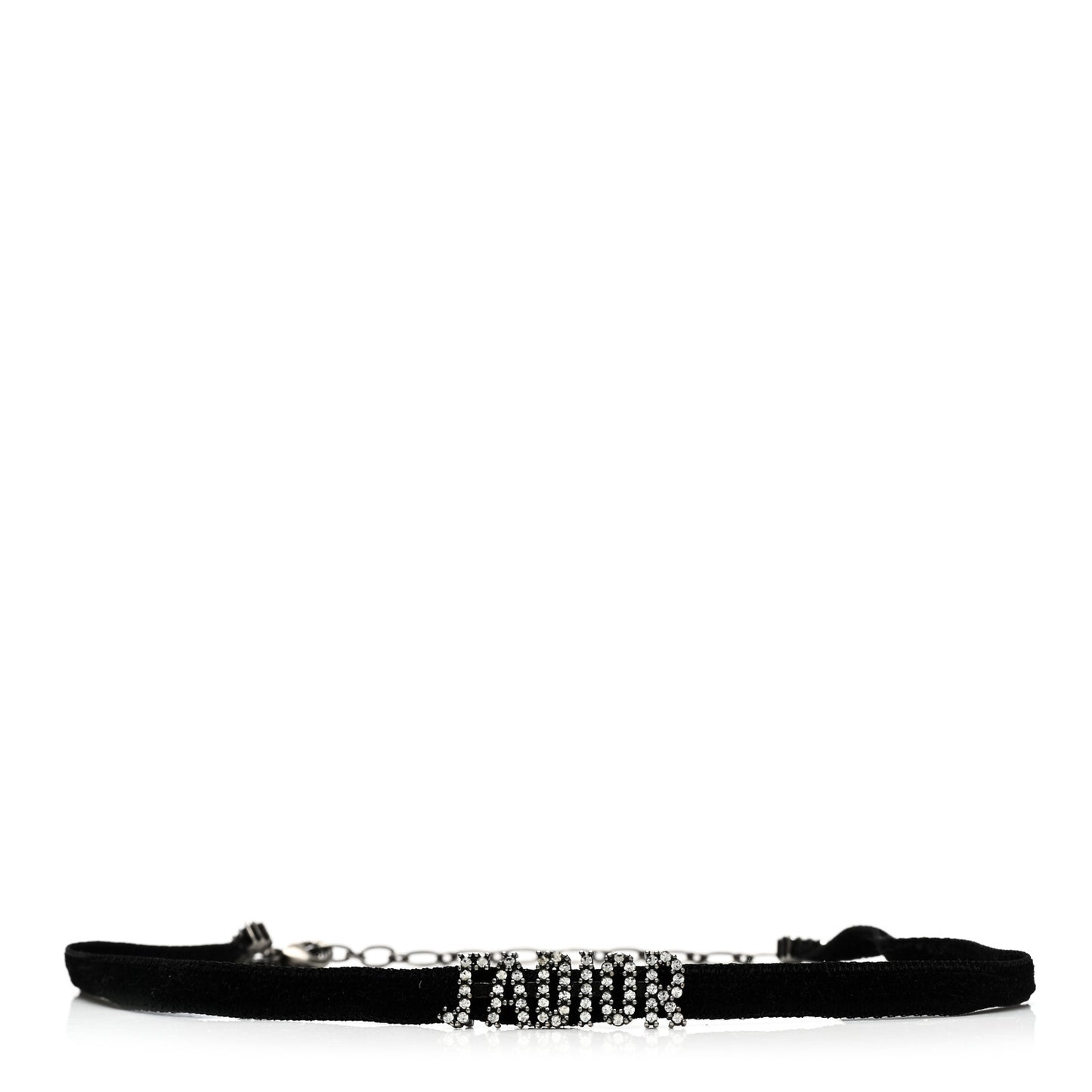 Velvet Crystal J’Adior Choker Necklace Black