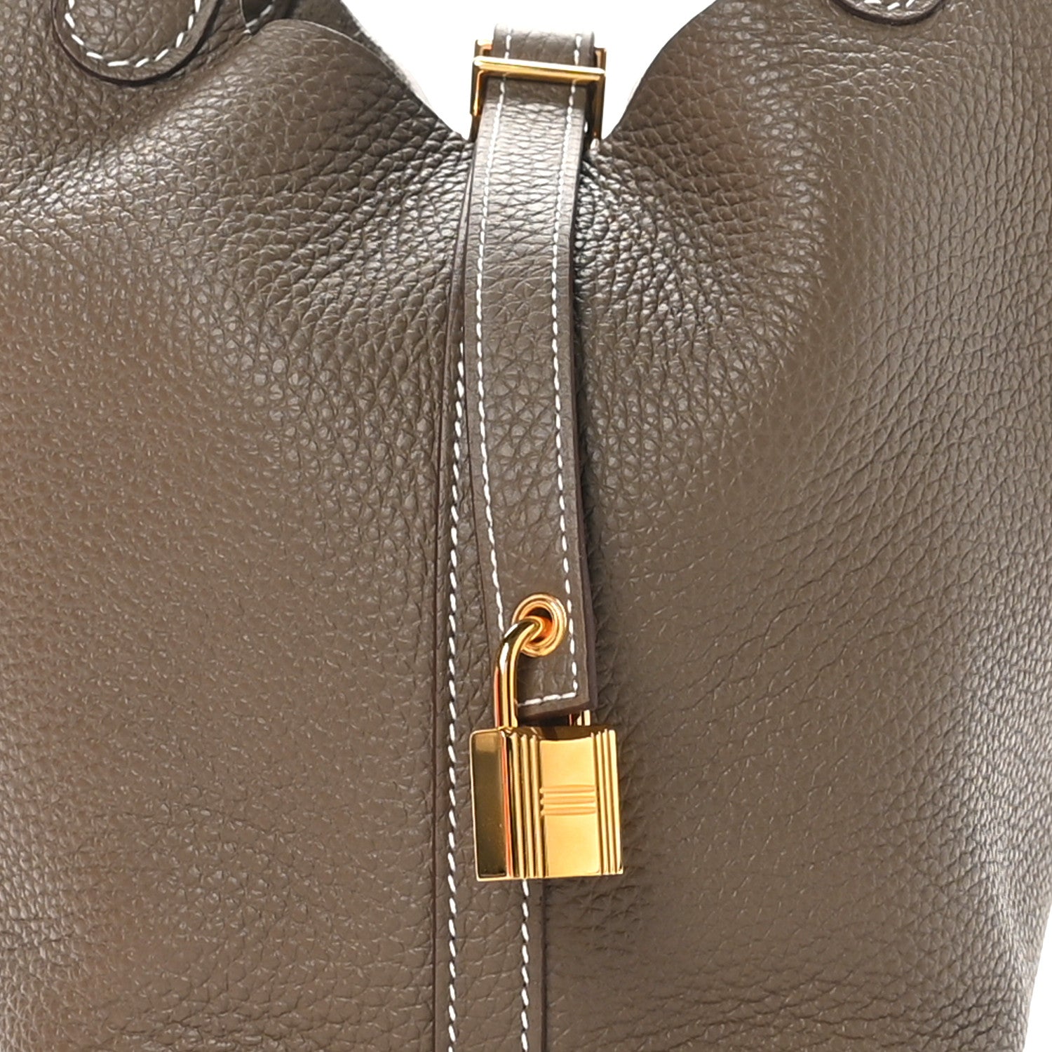 Hermes Taurillon Clemence Picotin Lock 18 PM Etoupe 8 of 11
