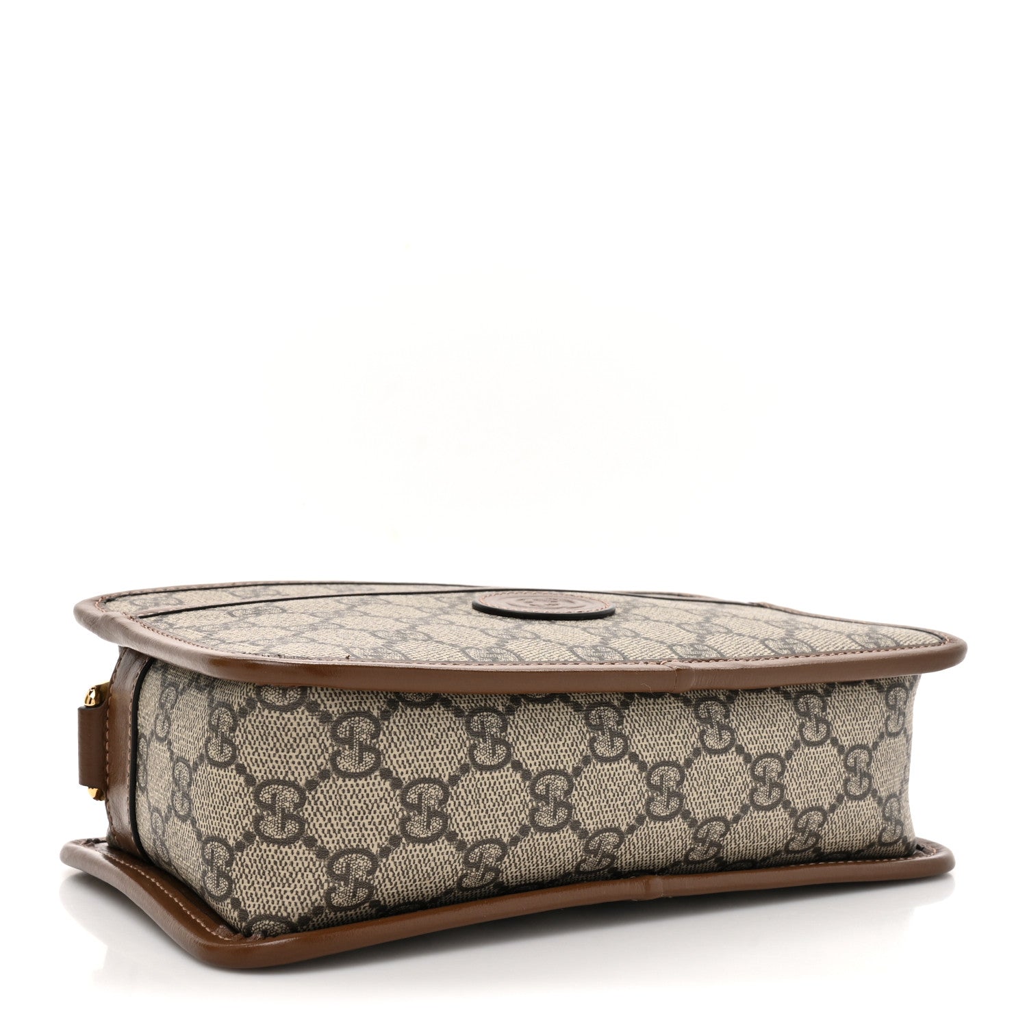 Gucci GG Supreme Monogram Azalea Calfskin Mini Retro Interlocking G Shoulder Bag Beige Ebony Brown Sugar 4 of 12