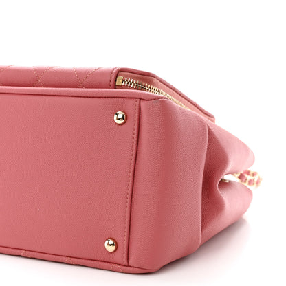Chanel Caviar Quilted Small Business Affinity Shopping Bag Pink 11 of 12
