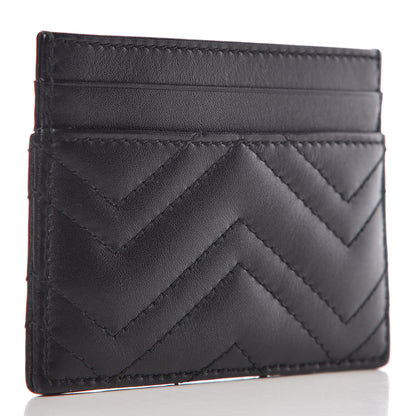 Gucci Calfskin Matelasse GG Marmont Card Holder Black 3 of 7