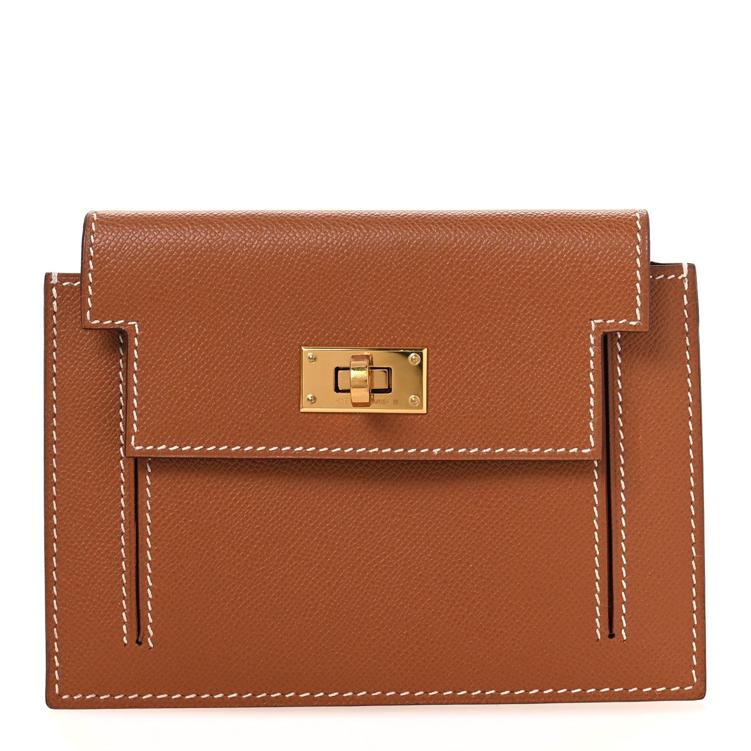 Hermes Epsom Kelly Pocket Compact Wallet Gold 1 of 10