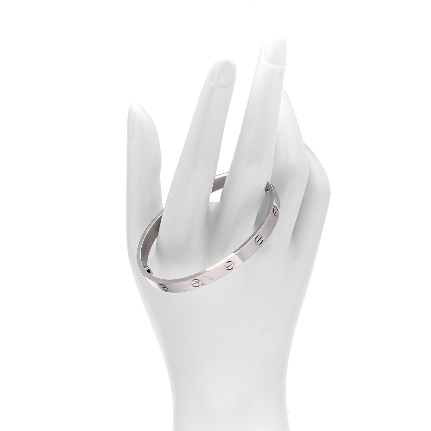 Cartier 18K White Gold LOVE Bracelet 18 2 of 8