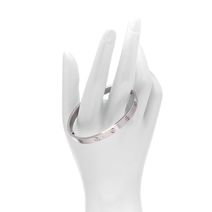 Cartier 18K White Gold LOVE Bracelet 18 2 of 8