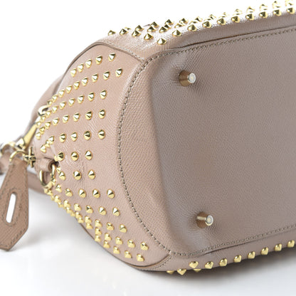 Burberry Patent Calfskin Studded Small Blaze Bowler Bag Oyster Pink 6 of 11