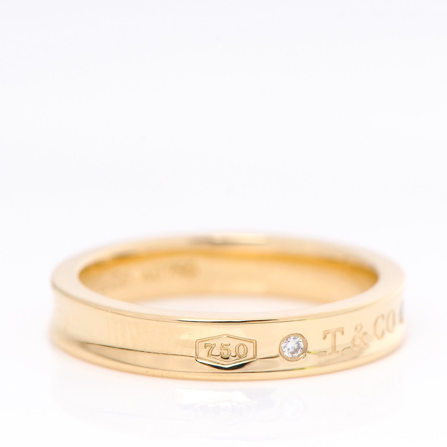 18K Yellow Gold Diamond Narrow 1837 Ring 7.5