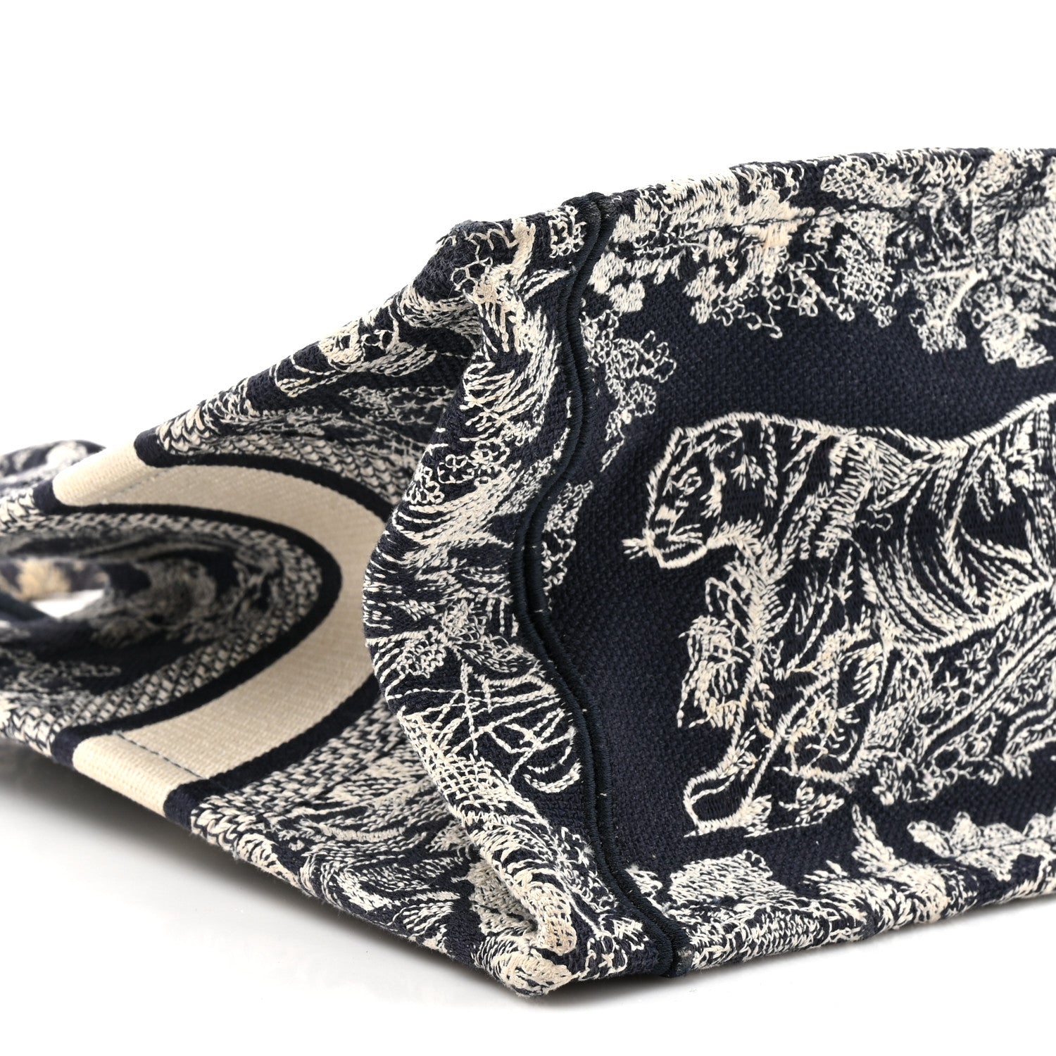 Christian Dior Calfskin Dioriviera Toile De Jouy Small Book Tote With Strap Blue Multicolor 10 of 12