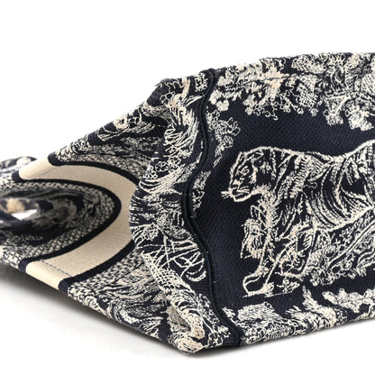Christian Dior Calfskin Dioriviera Toile De Jouy Small Book Tote With Strap Blue Multicolor 10 of 12