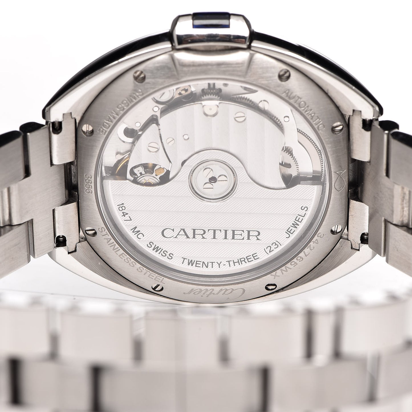 Stainless Steel 35mm Cle De Automatic Watch