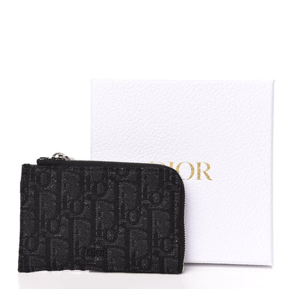 Christian Dior Oblique Zipped Card Holder Black 8 of 8
