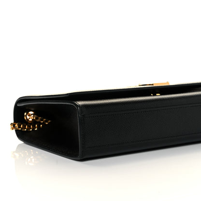 Saint Laurent Grain De Poudre Medium Classic Monogram Kate Satchel Black 7 of 8