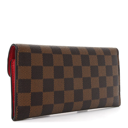 Louis Vuitton Damier Ebene Josephine Wallet Red 2 of 6