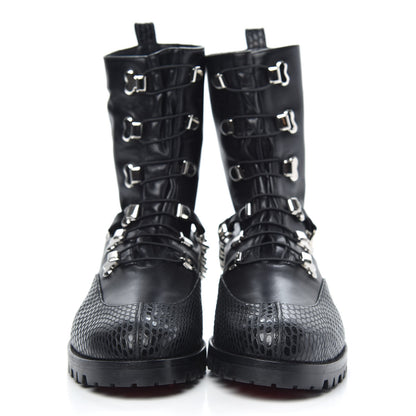 Christian Louboutin Calfskin Horse Guarda Flat Boot 40 Black 2 of 7