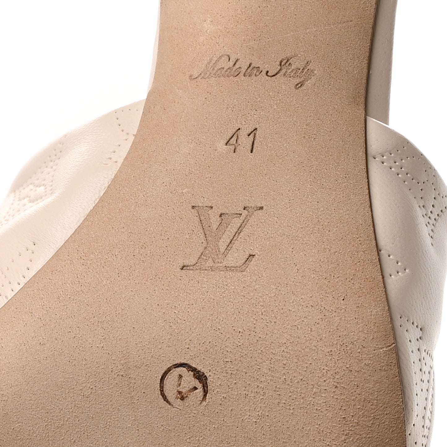 Lambskin Embossed Monogram Revival High Heel Mules 41 Beige