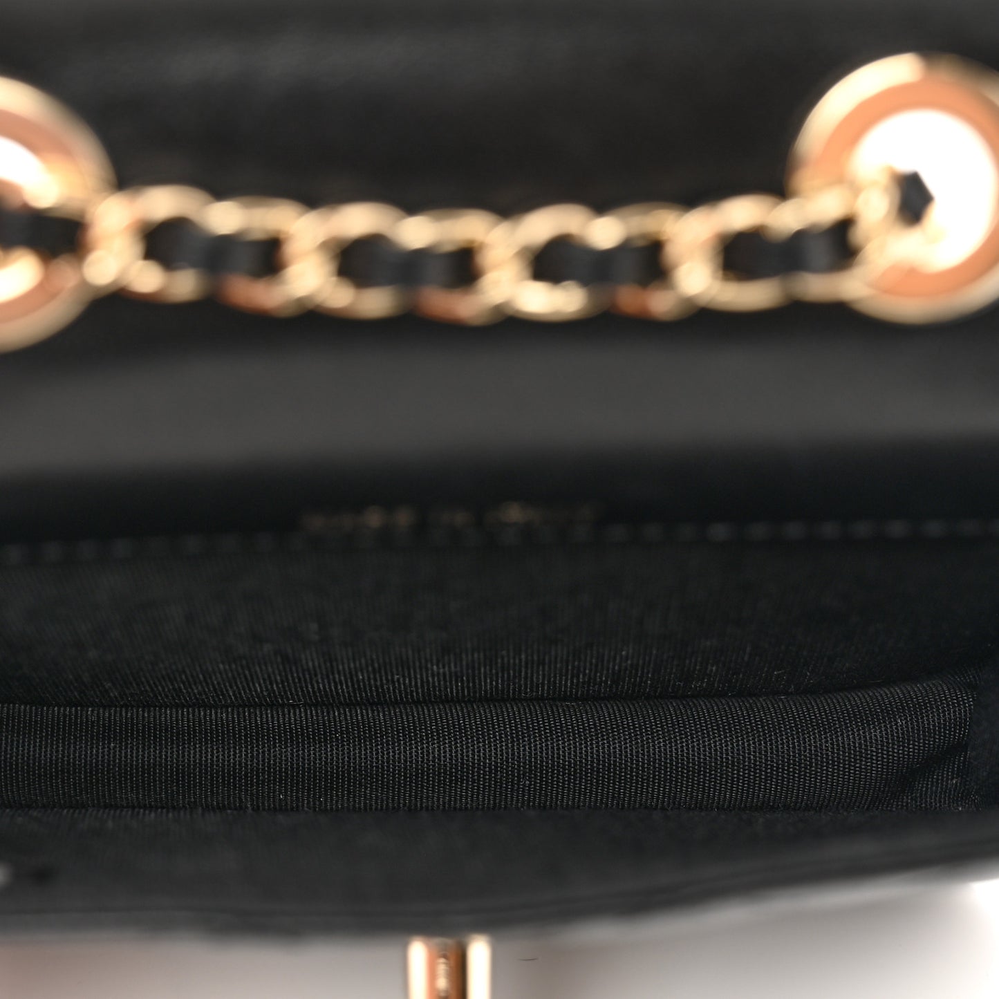 Lambskin Quilted Trendy CC Card Holder On Chain Black