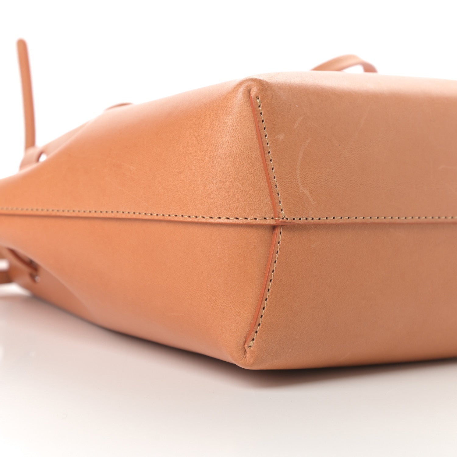 Mansur Gavriel Vegetable Tanned Calfskin Mini Mini Bucket Bag Cammello Sun 9 of 12