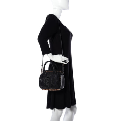 Alexander Wang Pebbled Lambskin Mini Rockie Black Rose Gold Hardware 2 of 11