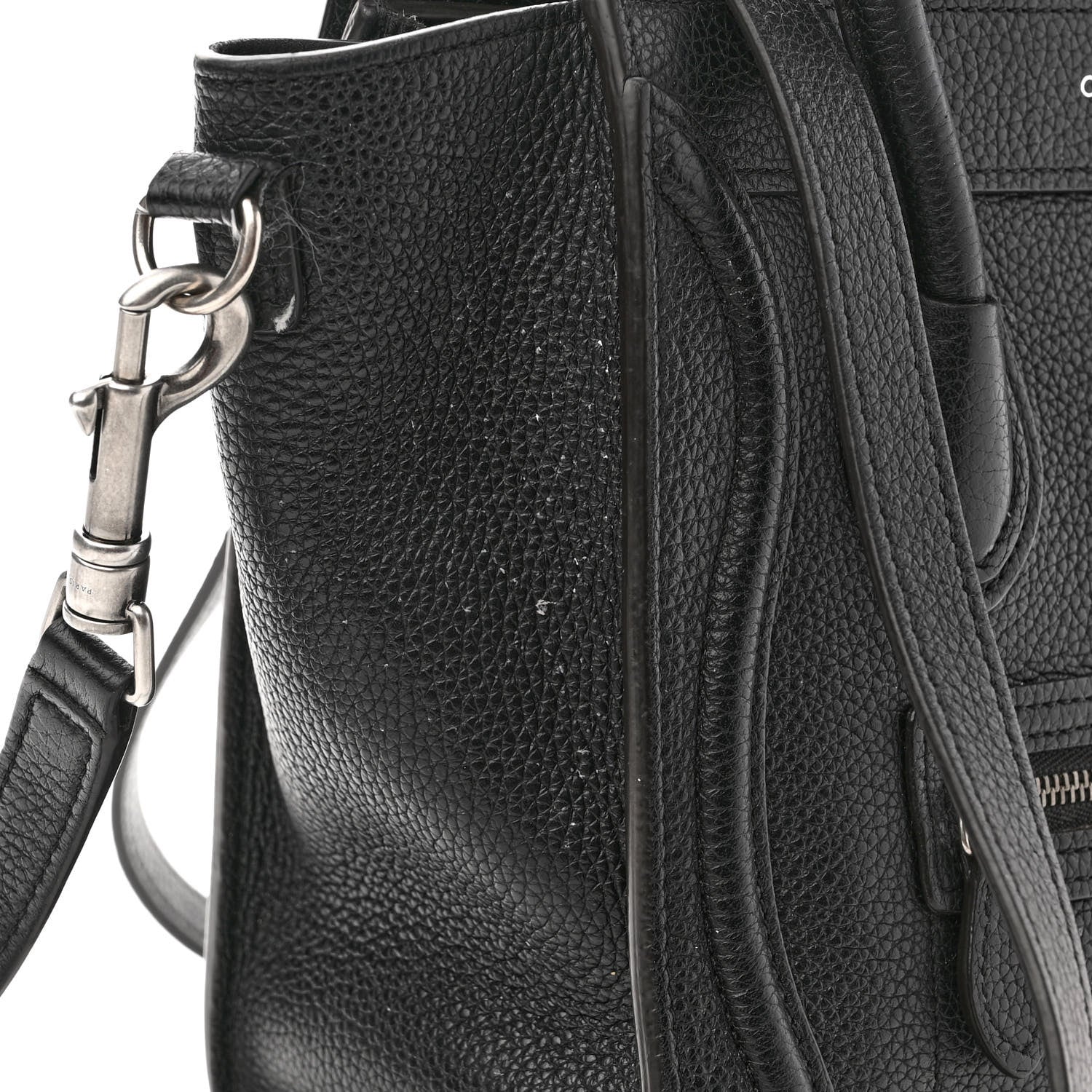 Celine Drummed Calfskin Nano Luggage Black 11 of 13