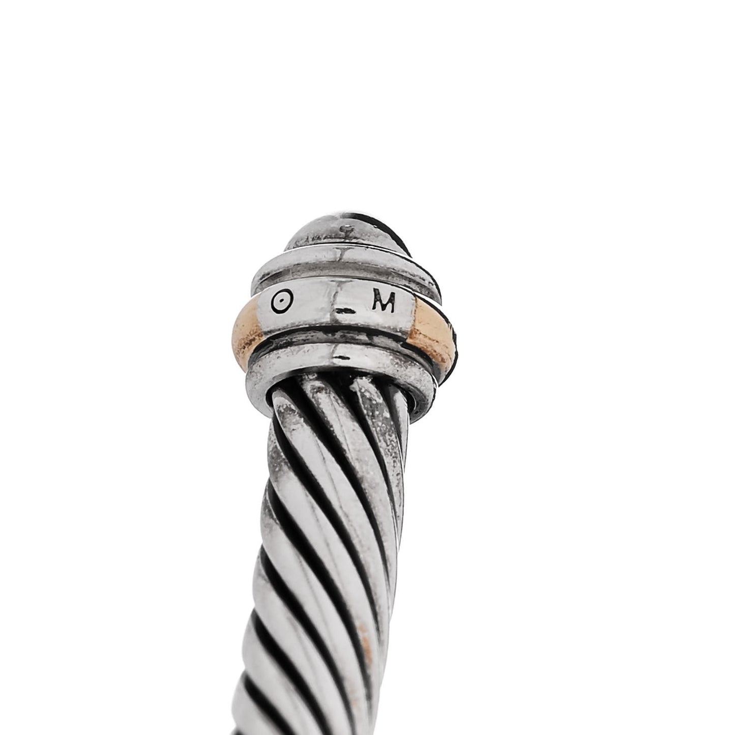 DAVID YURMAN Sterling Silver 18K Yellow Gold 4mm Cable Classics Bracelet