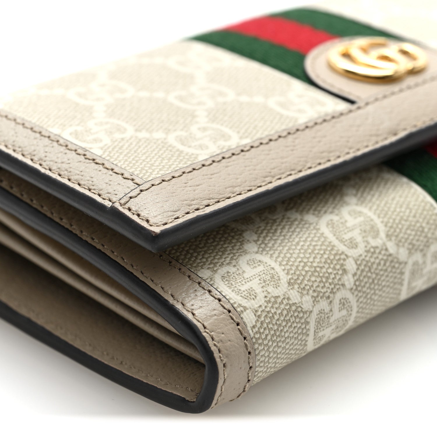 Gucci GG Supreme Monogram Calfskin Ophidia Wallet On Chain Beige  Mystic White Oatmeal 10 of 11