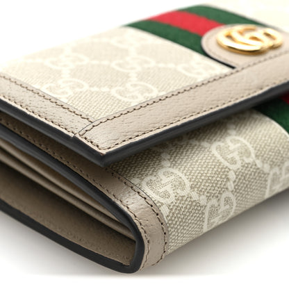 Gucci GG Supreme Monogram Calfskin Ophidia Wallet On Chain Beige  Mystic White Oatmeal 10 of 11