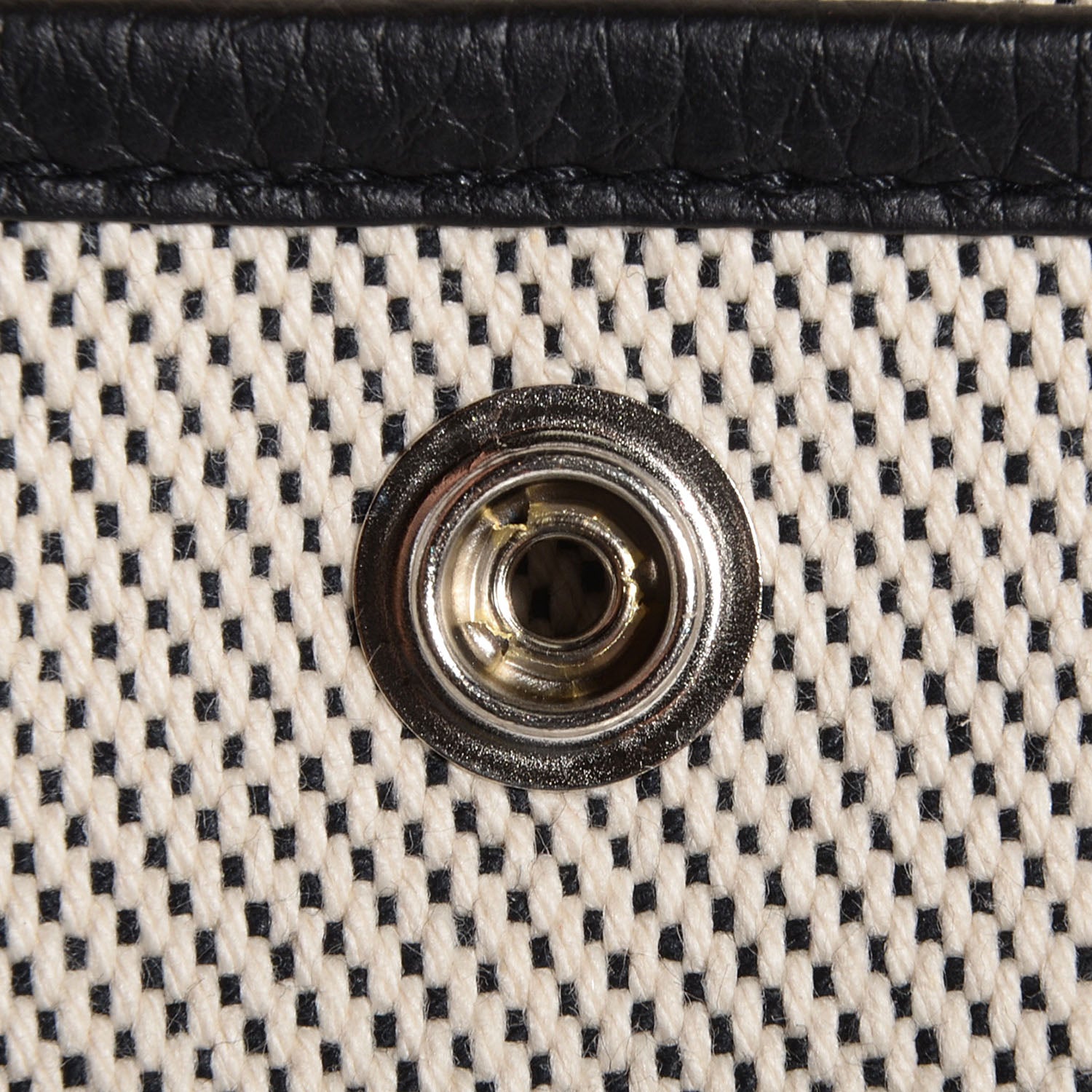 Hermes Toile Taurillon Clemence Evelyne III PM Ecru Black 16 of 18