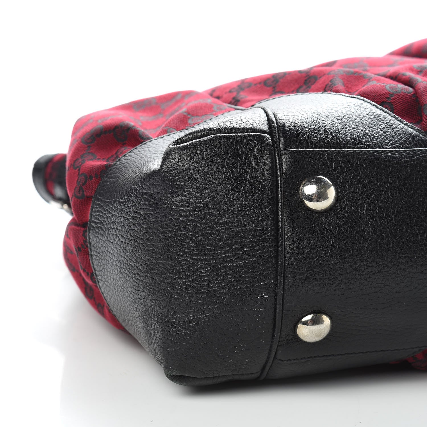 Gucci Monogram Full Moon Tote Red Black 8 of 14