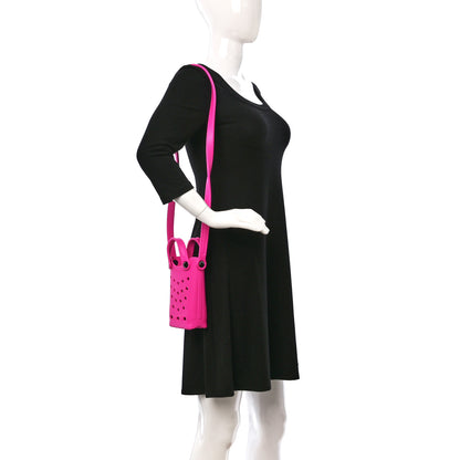 Balenciaga X CROCS Rubber Phone Holder with Strap Fuxia 2 of 7