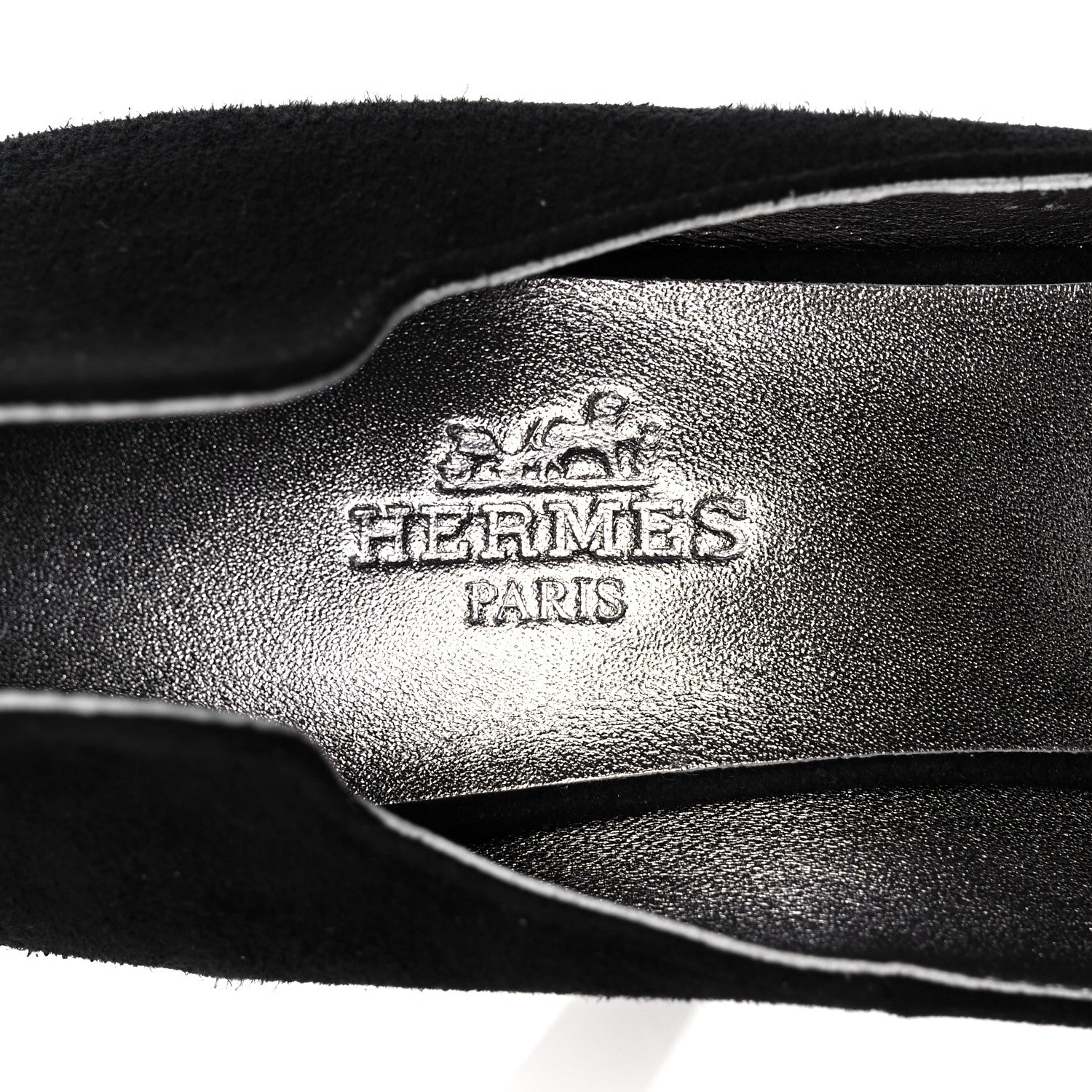 Hermes Suede Goatskin Victoire 90 Pumps 35 Black 7 of 13