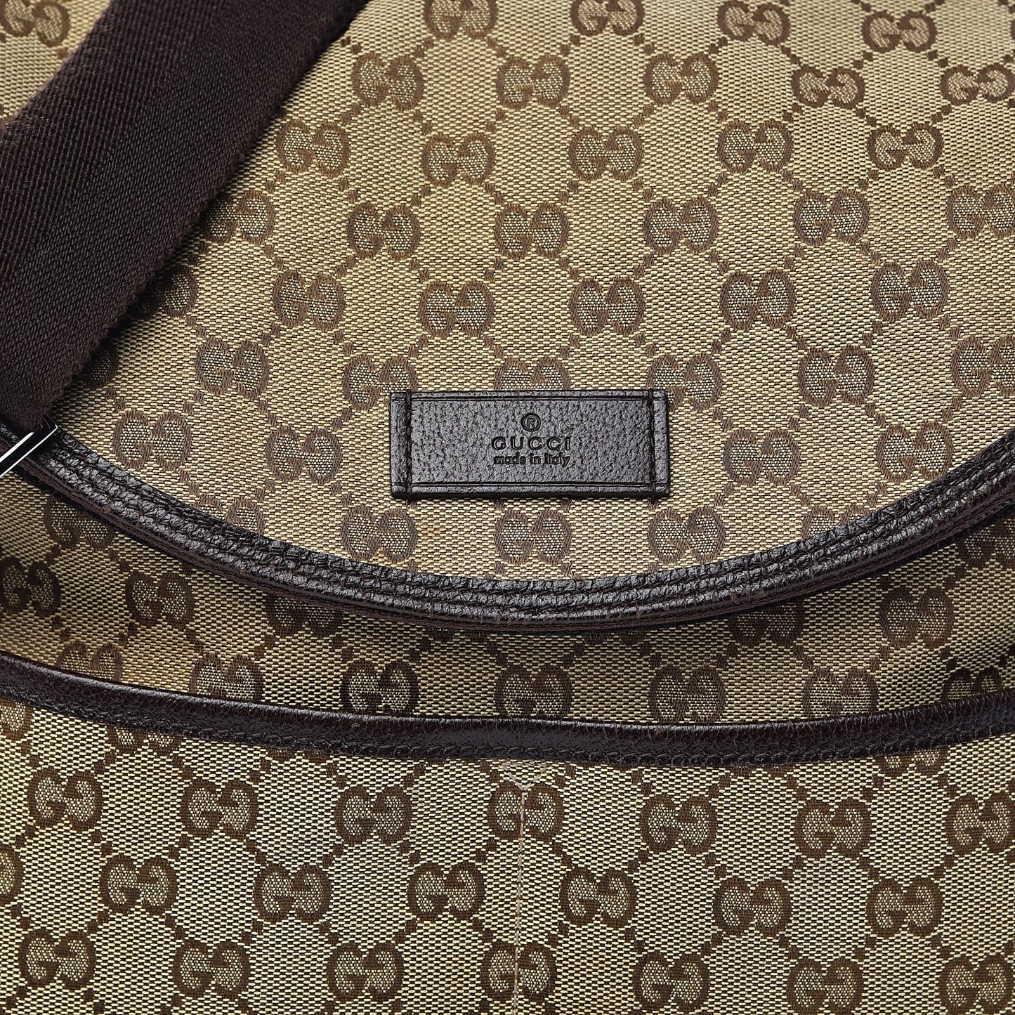 Monogram Natural Pigskin Large Diaper Bag Beige Ebony Cocoa Dark Chocolate