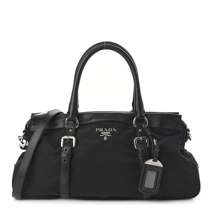 Prada Nylon Tessuto Soft Calf Tote Black 1 of 10