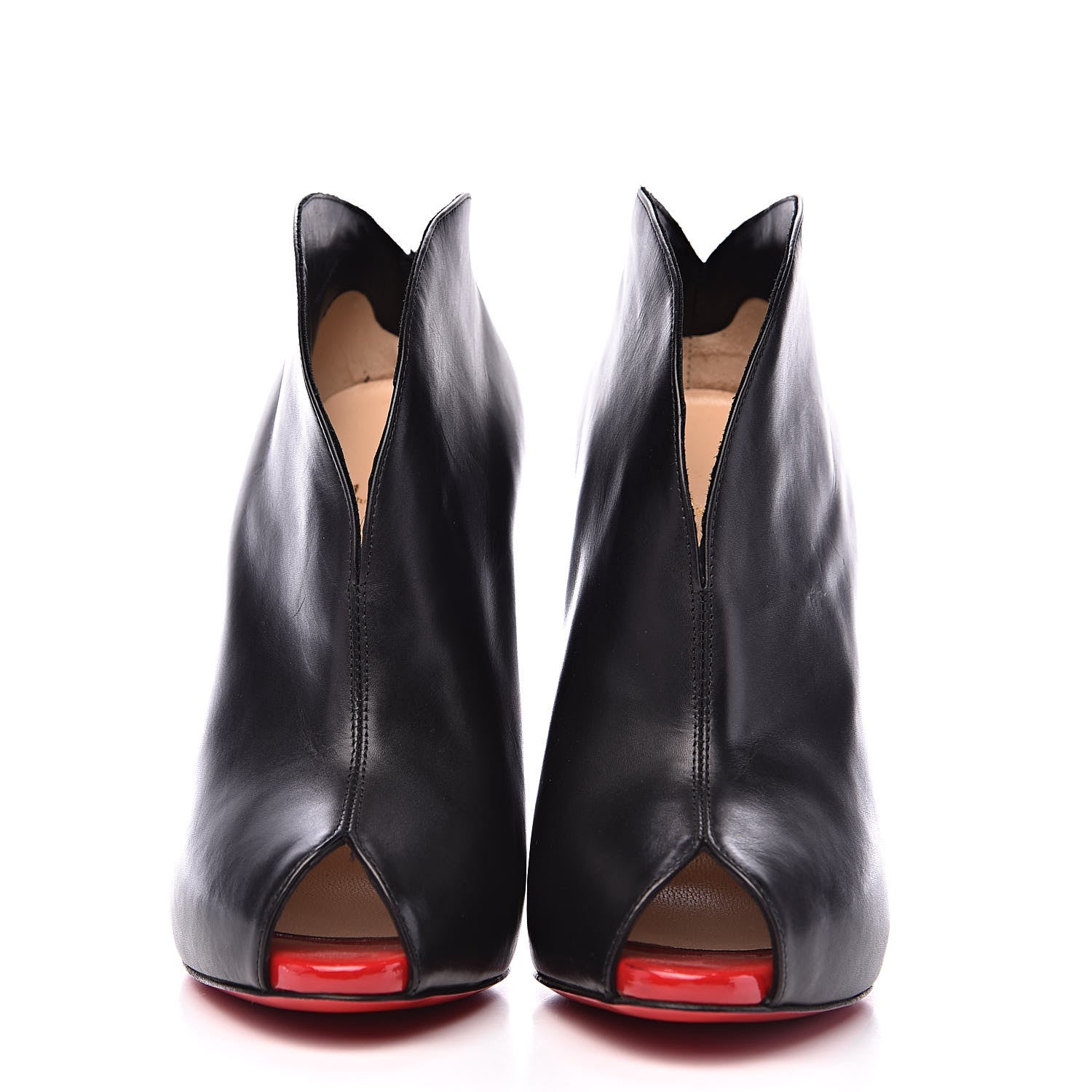 Christian Louboutin Shiny Calfskin Chester Fille 120 Ankle Bootie 37 Black 2 of 9