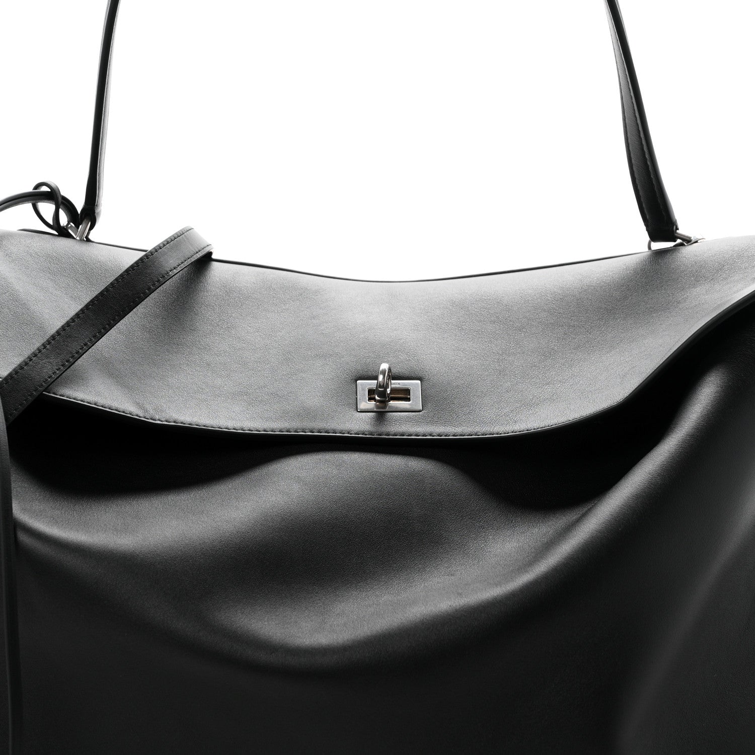 Balenciaga Smooth Calfskin Rodeo XL Top Handle Handbag Black 7 of 9