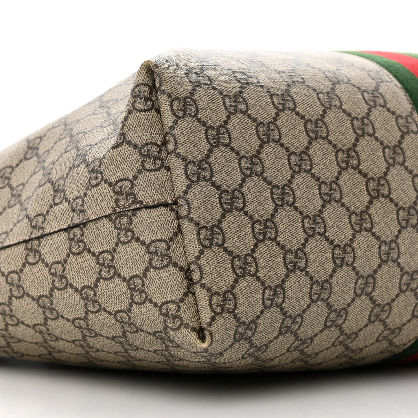 GG Supreme Monogram Medium Ophidia Shopping Tote Brown