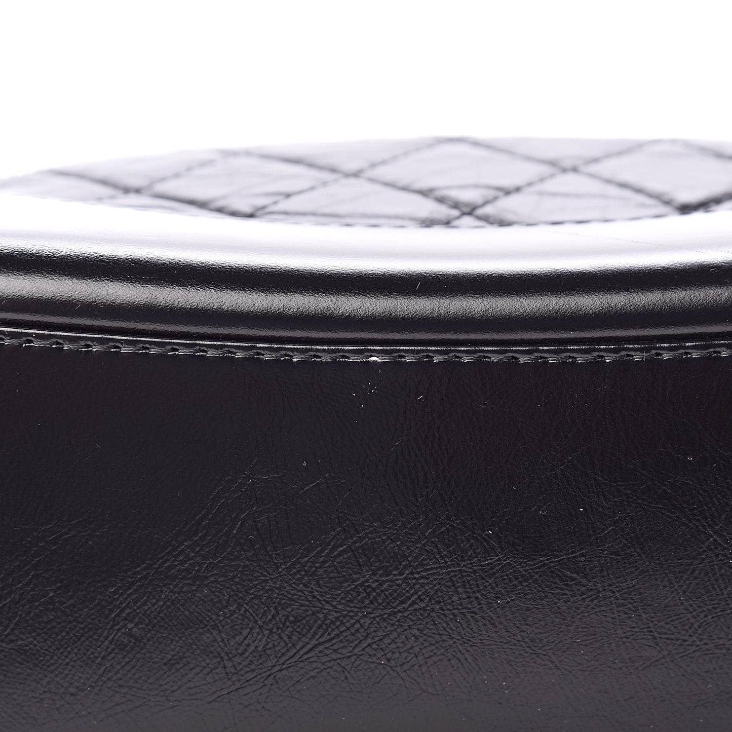 Aged Calfskin Quilted Small Gabrielle Backpack Black