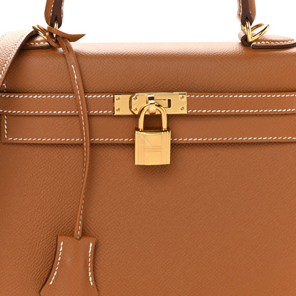 Hermes Epsom Kelly Sellier 25 Gold 7 of 10