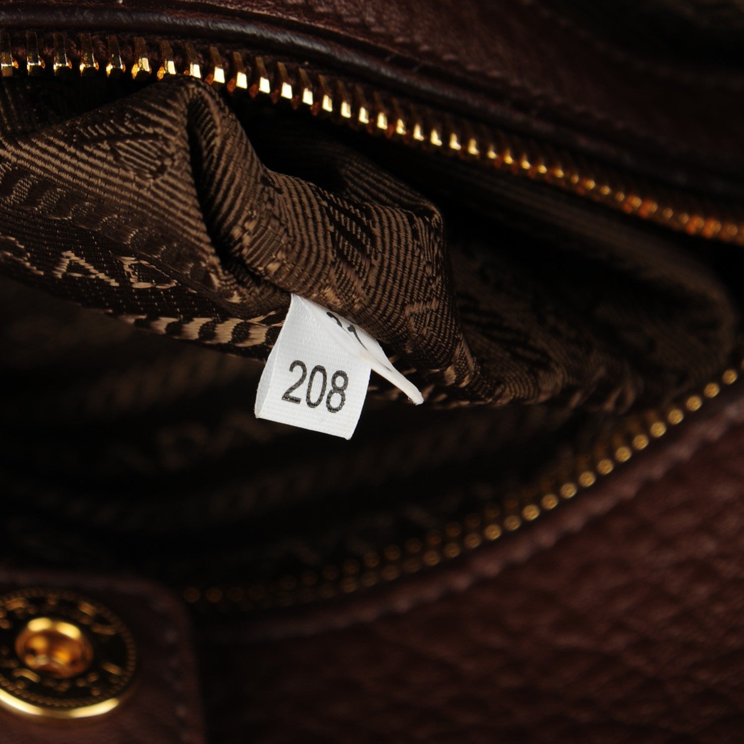 Prada Vitello Daino Double Pocket Shoulder Bag Bruciato 9 of 9